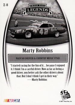 2007 Press Pass Legends - Bronze #Z-8 Marty Robbins Back