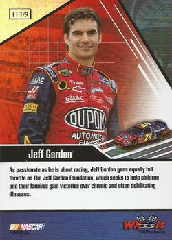 2007 Wheels High Gear - Full Throttle #FT 1 Jeff Gordon Back