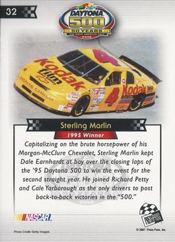 2008 Press Pass - Daytona 500 50th Anniversary #32 Sterling Marlin '95 Back
