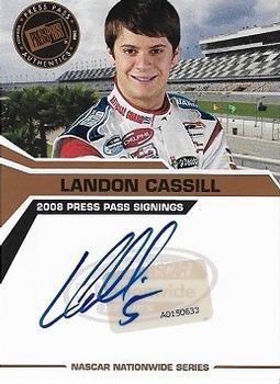 2008 Press Pass - Signings #NNO Landon Cassill Front