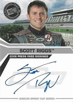 2008 Press Pass - Signings Silver #NNO Scott Riggs Front