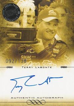 2008 Press Pass Legends - Autographs Blue #NNO Terry Labonte Front