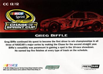 2009 Press Pass - Chase for the Sprint Cup #CC 12 Greg Biffle Back