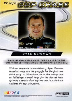 2009 Press Pass - Cup Chase Prizes #CC 10 Ryan Newman Back