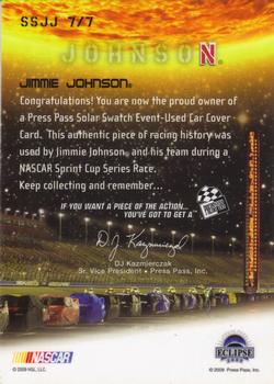2009 Press Pass Eclipse - Solar Swatches #SSJJ 7 Jimmie Johnson Back