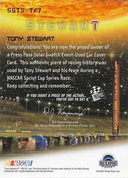2009 Press Pass Eclipse - Solar Swatches #SSTS 7 Tony Stewart Back
