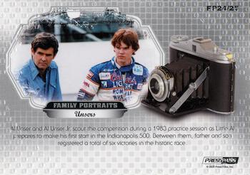 2009 Press Pass Legends - Family Portraits #FP24 Unser Family Back