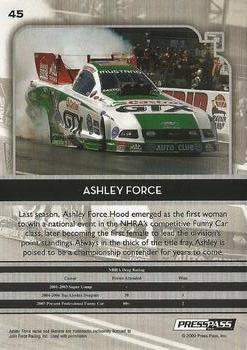 2009 Press Pass Legends - Gold #45 Ashley Force Hood Back