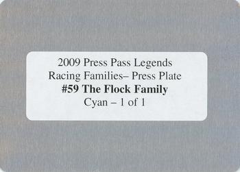 2009 Press Pass Legends - Printing Plates Cyan #59 Fonty Flock/Tim Flock Back