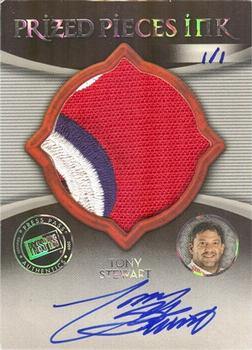 2009 Press Pass Showcase - Prized Pieces Ink Firesuit Patch #NNO Tony Stewart Front