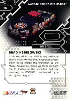 2009 Press Pass Stealth - Chrome Brushed Metal #19 Brad Keselowski Back