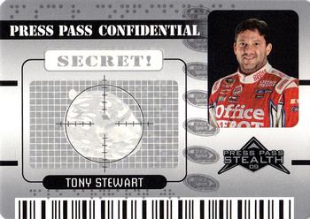 2009 Press Pass Stealth - Press Pass Confidential Secret! #PC 19 Tony Stewart Front