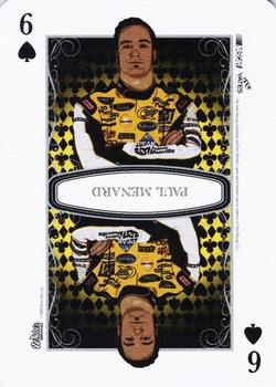 2009 Wheels Main Event - Playing Cards Blue #6♠ Paul Menard Front