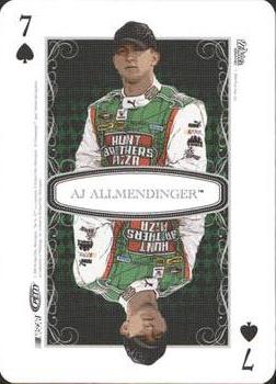 2009 Wheels Main Event - Playing Cards Blue #7♠ A.J. Allmendinger Front