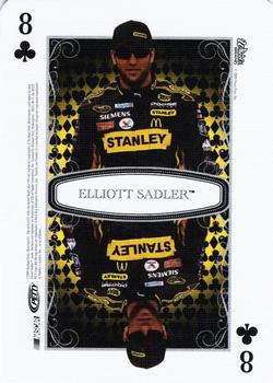 2009 Wheels Main Event - Playing Cards Blue #8♣ Elliott Sadler Front