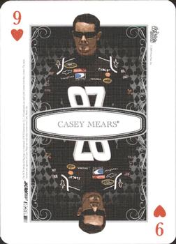2009 Wheels Main Event - Playing Cards Blue #9♥ Casey Mears Front