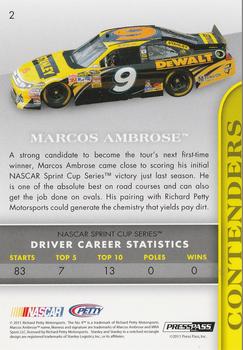 2011 Press Pass Premium #2 Marcos Ambrose Back