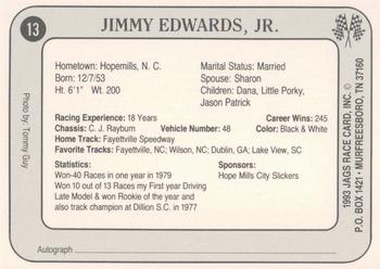 1993 Jags #13 Jimmy Edwards Jr. Back