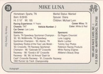 1993 Jags #28 Mike Luna Back