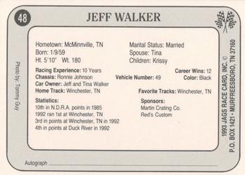 1993 Jags #48 Jeff Walker Back