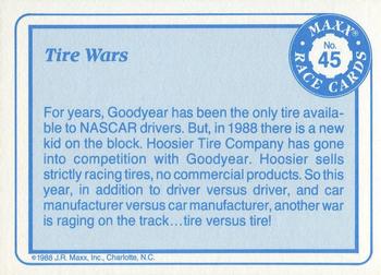 1988 Maxx #45 Tire Wars / Dale Earnhardt's Trailer Back