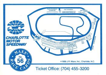 1988 Maxx #56 Charlotte Motor Speedway Back