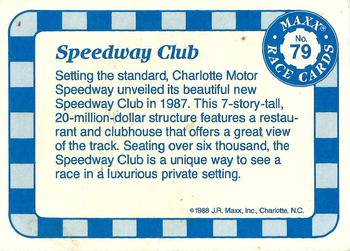 1988 Maxx #79 Speedway Club / Charlotte Back