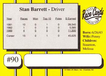 1990 Maxx #90 Stan Barrett Back