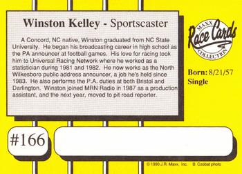 1990 Maxx #166 Winston Kelley Back