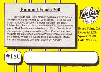 1990 Maxx #180 Banquet Foods 300 Back