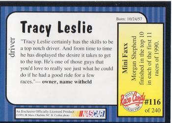 1991 Maxx #116 Tracy Leslie Back