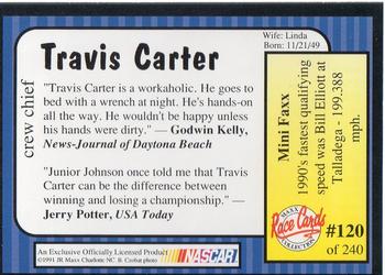 1991 Maxx #120 Travis Carter Back