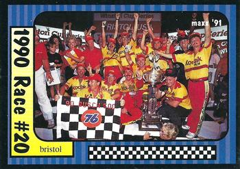 1991 Maxx #190 1990 Race #20 - Bristol Front