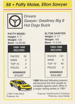 1991 Traks #88 Elton Sawyer / Patty Moise Back