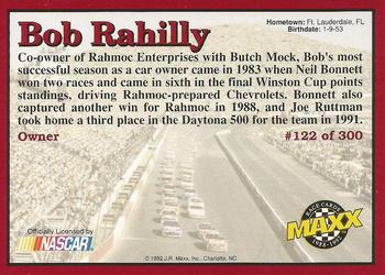 1992 Maxx (Red) #122 Bob Rahilly Back