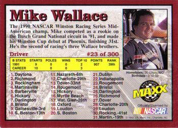 1992 Maxx (Red) #23 Mike Wallace Back