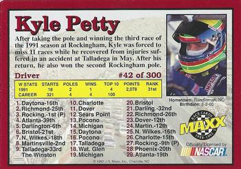 1992 Maxx (Red) #42 Kyle Petty Back