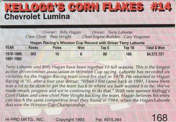 1993 Action Packed #168 Kellogg's Corn Flakes #14 Back