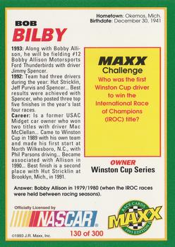 1993 Maxx #130 Bob Bilby Back