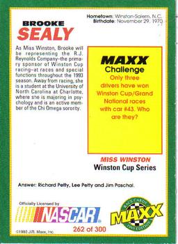 1993 Maxx #262 Brooke Sealy (Ms.Winston) Back