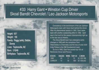 1993 Traks #33 Harry Gant Back