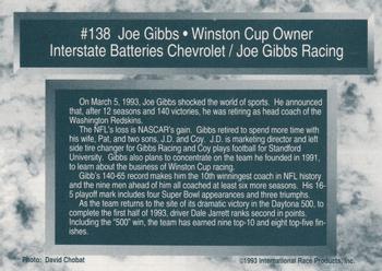 1993 Traks #138 Joe Gibbs Back