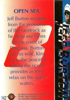 1994 Action Packed #142 Jeff Burton Back