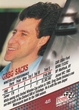 1994 Finish Line #48 Greg Sacks Back