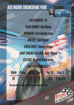 1994 Finish Line #51 Lake Speed's Car Back