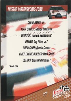 1994 Finish Line #77 Loy Allen Jr.'s Car Back