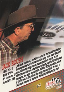 1994 Finish Line #92 Jack Roush Back