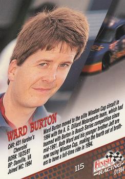 1994 Finish Line #115 Ward Burton Back