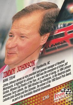 1994 Finish Line #136 Jimmy Johnson Back