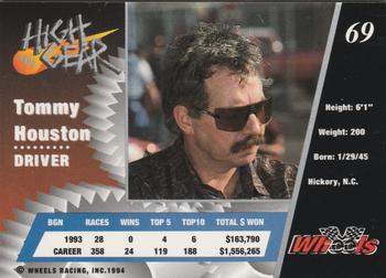 1994 Wheels High Gear #69 Tommy Houston Back